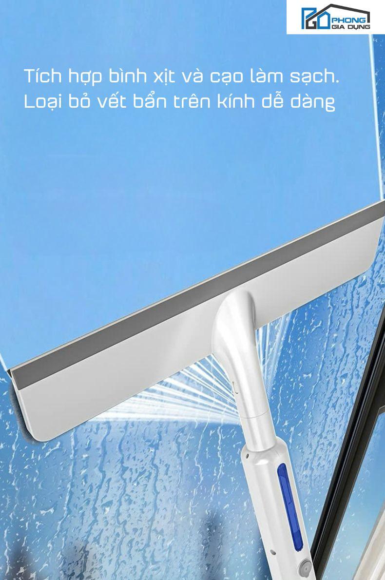 Product Introduction of Cây lau kính, gạt chùi kính phun sương 3 trong 1 cán kim loại chắc chắn (2) 5