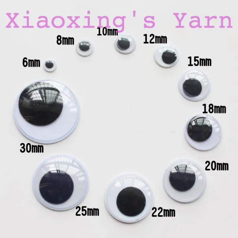 【hi toy】 Mắt thú nhựa lúc lắc dán đủ size hình tròn làm búp bê, thú bông thủ công DIY | Xiaoxingyarn 2