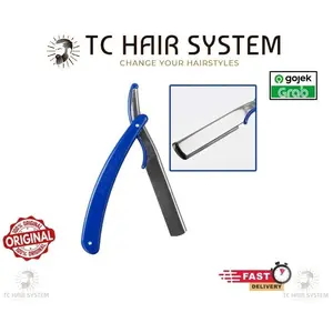 Gagang Silet Cukur Bahan Stainless / Pisau Cukur Kumis dan Jenggot