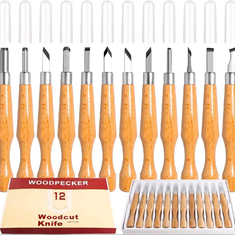 Bộ 12 Dao Khắc Gỗ Đa Năng SK7 Nhật Bản Cao Cấp - Dao Điêu Khắc Gỗ, Mũi Đục Gỗ, Dao Điêu Khắc Mỹ Nghệ