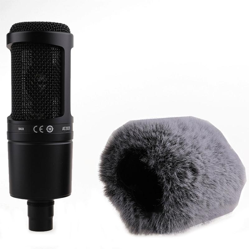 Microphone Furry Windscreen Muff Microphone Wind Cover Fuzzy Microphone Cover Fuzzy Microphone Pop Filters for AT2020 0