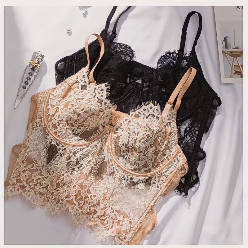 Áo Bra Nữ corset cao cấp dáng dài có gọng không mút M75. Ren