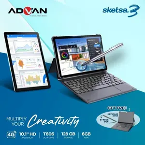 ADVAN TABLET VANDROID SKETSA 3 1013 - UNISOC T606 8/6GB 128GB ANDROID 13 10.1 HD IPS 1Y