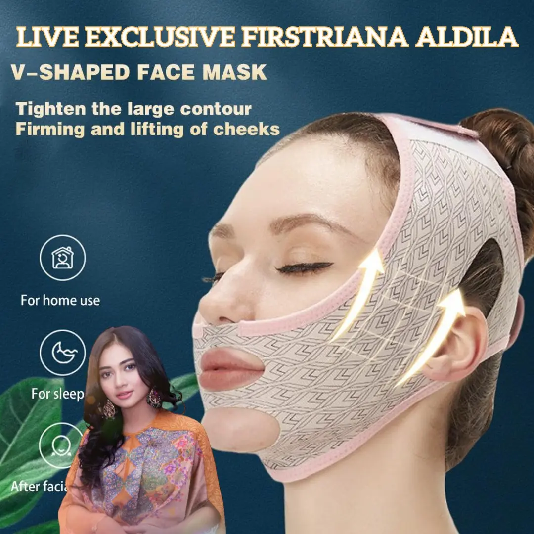 (Exclusive Firstriana Aldila)Non-Marking V Shaped Face Mask Korset Wajah Pembentuk Wajah V Line Double Chin Penghilang Garis Halus