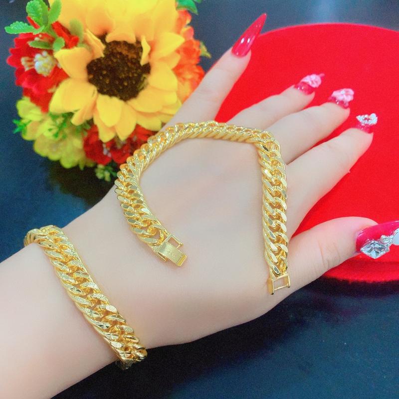 Lắc tay nữ xi kim sang đẹp. Màu 24k sáng bóng chuẩn như thật - L10 Phụ Kiện Women Titan 4