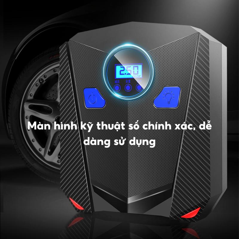 Máy Bơm Lốp Ô Tô Điện Tử Mini Cầm Tay Tự Ngắt Bơm Lốp Xe Hơi Tự Động Tiện Dụng Chất Lượng Cao 4