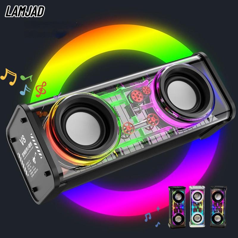 Loa Bluetooth A88 có đèn LED nhấp nháy nhạc RGB, công suất 10W, công suất đỉnh đôi nghe nhạc cực hot