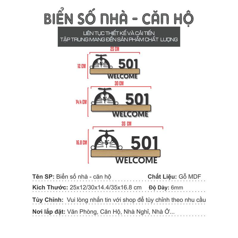 Bảng số nhà, homestay, biển số căn hộ bằng gỗ dán hoặc treo tường thiết kế theo yêu cầu decor theo phong cách vintage 2