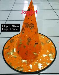 Gambar Topi Penyihir Murah Motif LABU WITCH Pumpkin Penyihir Cosplay Kostum Halloween Pesta - orange dari Jaspart Kota Administrasi Jakarta Barat 4 Tokopedia