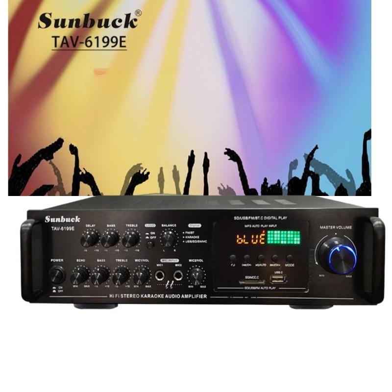 Amply SunBuck TAV- 6199E, Amply karaoke công suất lớn, Đa dạng kết nối: Bluetooth, FM, SD, USB. Âm thanh HiFi. Mang lại trải nghiệm giải trí tuyệt vời cho gia đình bạn Nghe Nhạc Kem