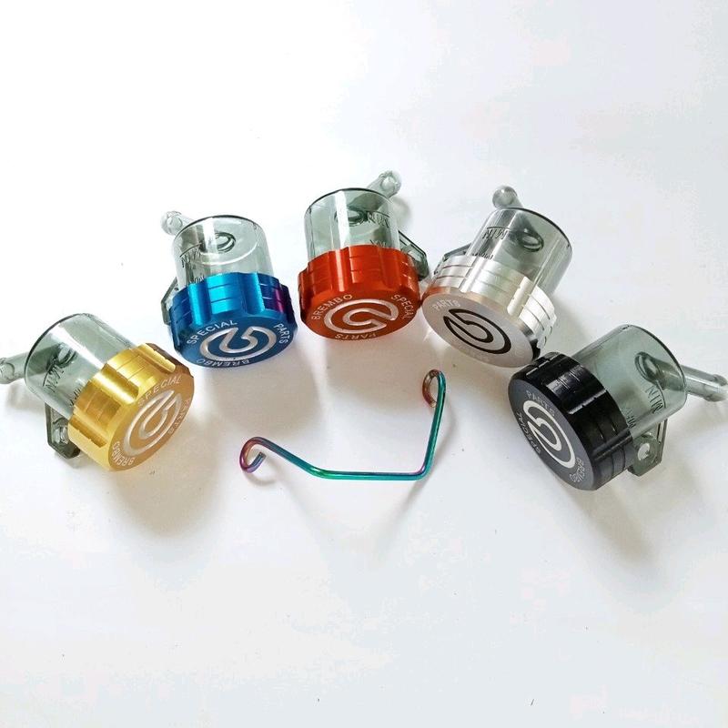 Bình dầu khói đủ màu gắn thắng đĩa sau xe máy kèm bát titan gắn xe Exciter 135/150,winer Phụ Tùng Phụ Kiện