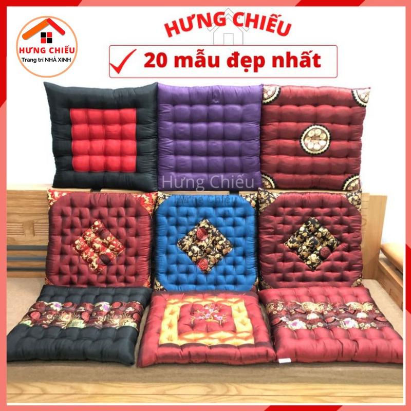 Đệm ngồi bệt lót ghế văn phòng nệm vuông ngồi thiền vải lụa trơn một màu thảm ngồi bệt lót mông 40x40cm - Hưng Chiếu