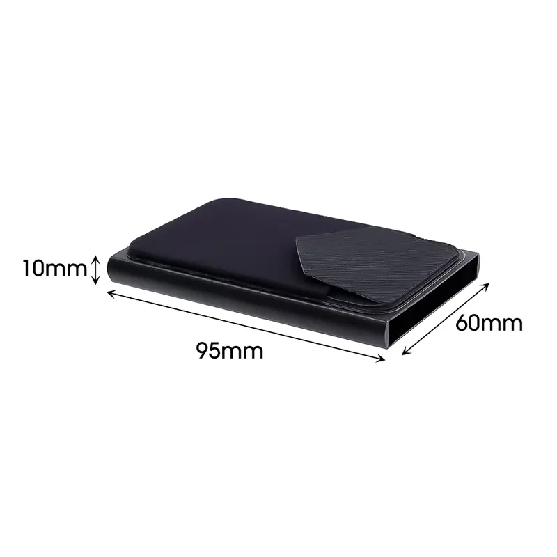Card Holder Metal Case Smart Wallet Bank Dompet Kartu Pop Up Anti Maling RFID Blocking Hitam Id 2