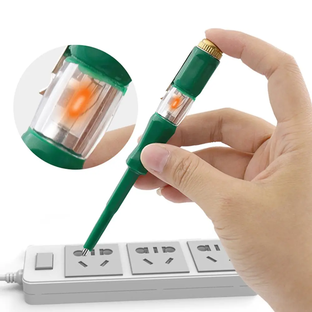 Bút kiểm tra cách điện, Không tiếp xúc, Chỉ báo điện áp 100-500V, Thiết kế tiện dụng, Đèn neon độ sáng cao, Dụng cụ kiểm tra điện