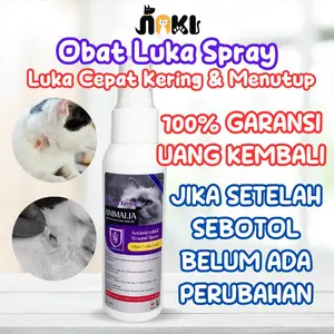 OBAT SPRAY LUKA KUCING 100ML MENGOBATI SEMUA JENIS LUKA LUAR PADA KUCING SEPERTI LUKA BASAH LUKA KERING LUKA TERBUKA LUKA BERDARAH