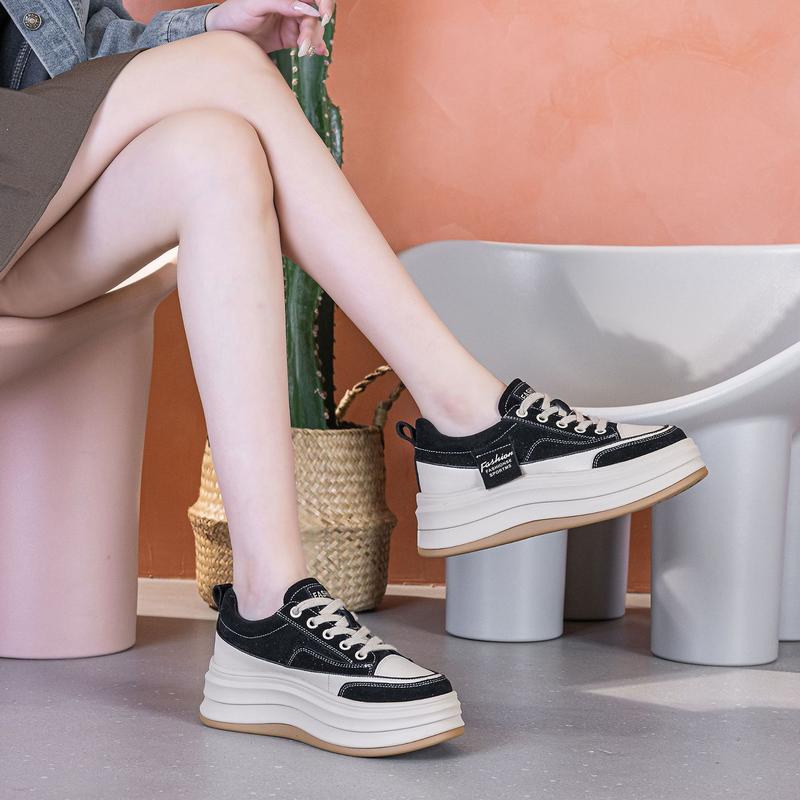 Product Introduction of Dad Shoes Đế Dày, 218, Dành Cho Nữ, Hàng Mới Về Mùa Thu 2024, Dễ Phối Đồ Và Hợp Xu hướng Tăng Chiều Cao Muffin, Giày Thể Thao Đi Chơi Thoải Mái, Xu Hướng Cá Tính, Tăng Chiều Cao Sneaker 1