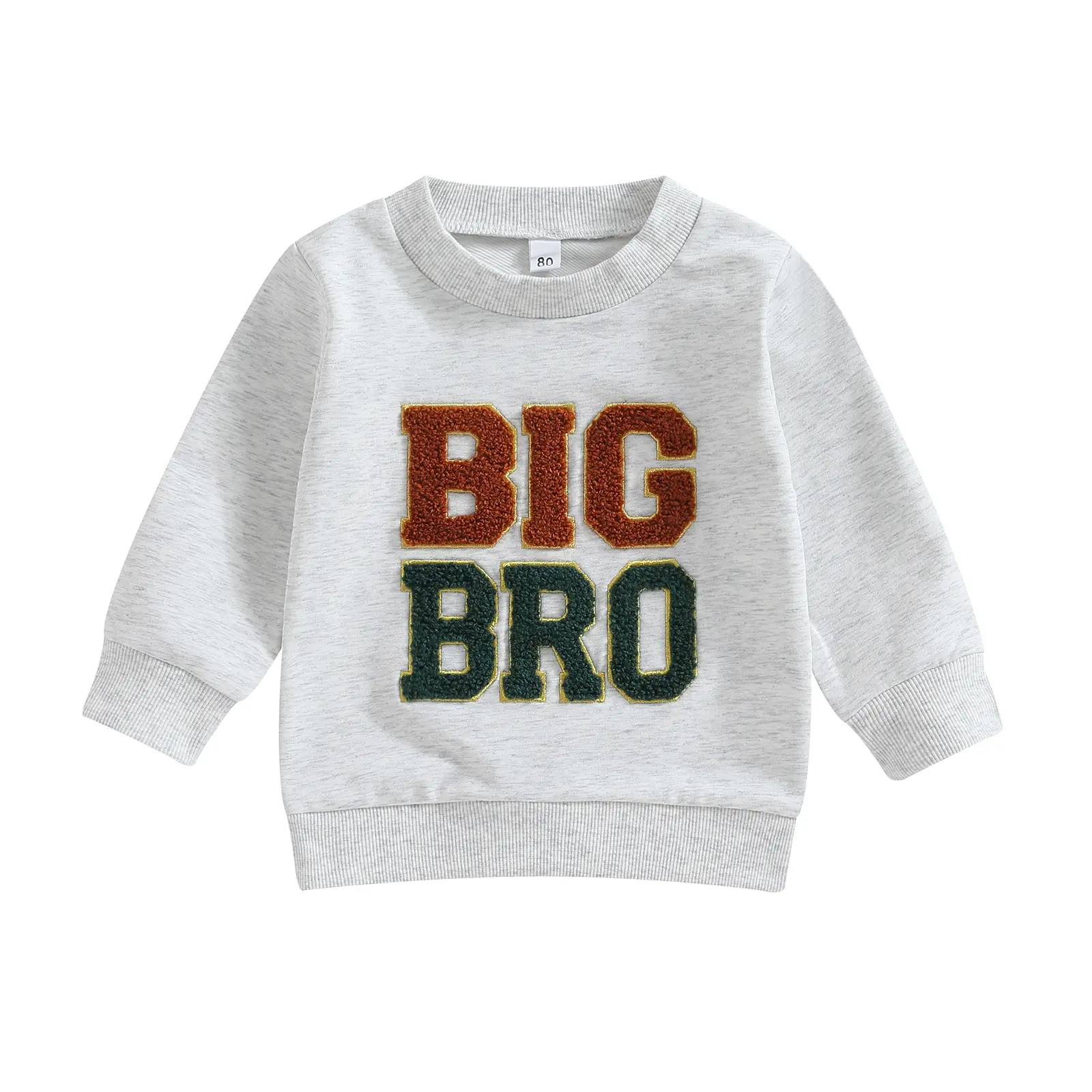 Kids Baby Boys Sweatshirt Letter Print Round Neck Long Sleeve Pullovers Autumn Tops for Toddler Cute Fall Clothes