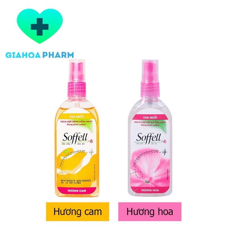  Xịt chống muỗi Soffell - Phun sương xua đuổi ngăn muỗi đốt kéo dài 8 giờ  hương hoa   cam   sofell soffel sofel  