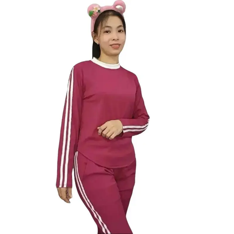 BỘ THU ĐÔNG THUN GÂN TĂM LẠNH, ÁO VẠC BẦU, QUẦN KẺ SỌC DỄ THƯƠNG - CÁ TÍNH Top Nữ 2