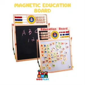 Papan Tulis Anak Magnetic Education Board Papan Mainan Anak Papan Magnet Papan Tulis Magnet Puzzle Anak Wooden Toys Mainan Kayu Anak