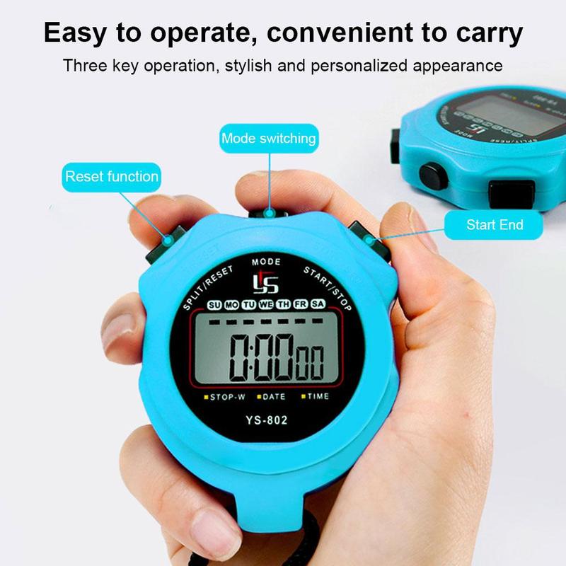 Product Introduction of Digital Stopwatch Sports Alarm Clock Running Timer And Code Referee Track Table Fitness W9E6 27
