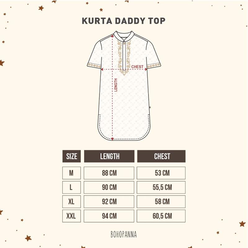 Bohopanna Kurta Set Setelan Baju Raya Lebaran Anak Bayi Ayah Pria Dewasa 3