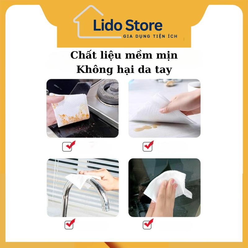 Combo tiết kiệm -  5 gói Khăn ướt 80 tờ lau bếp đa năng không hại da tay - Giấy lau bàn bếp bát đĩa cốc chén cọ rửa đa năng an toàn Làm Sạch 4