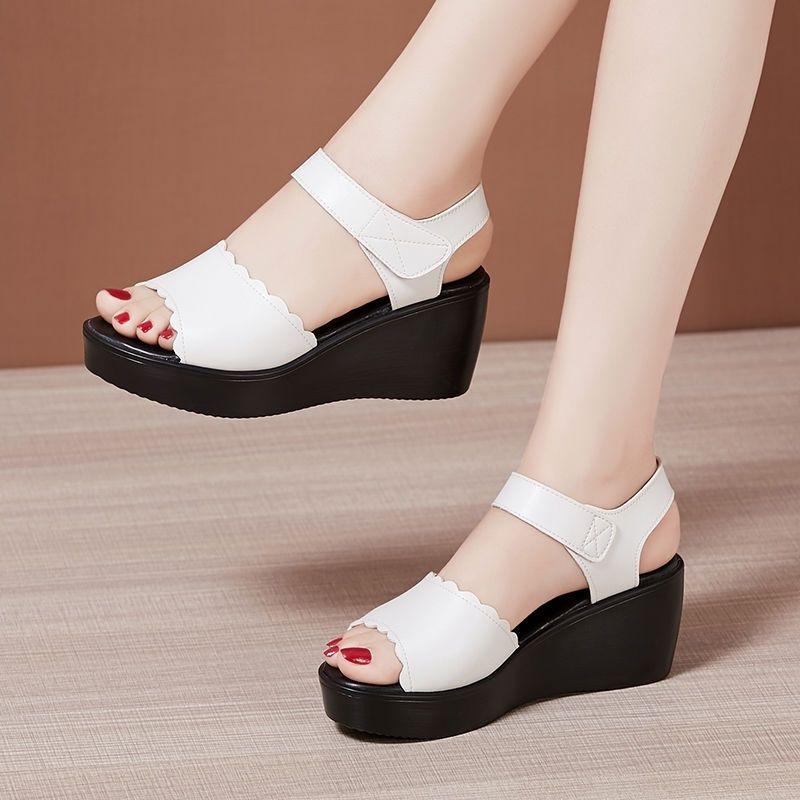Product Introduction of Dép Đế Xuồng, Da Thật, Mềm Mại, Dành Cho Nữ, Hàng Mới Về Mùa Hè, Giày Đế Mềm, Dép Nữ Đế Xuồng, Dễ Phối Đồ, Quai Dán, Thiết Kế Mũi Nhìn Trộm 11
