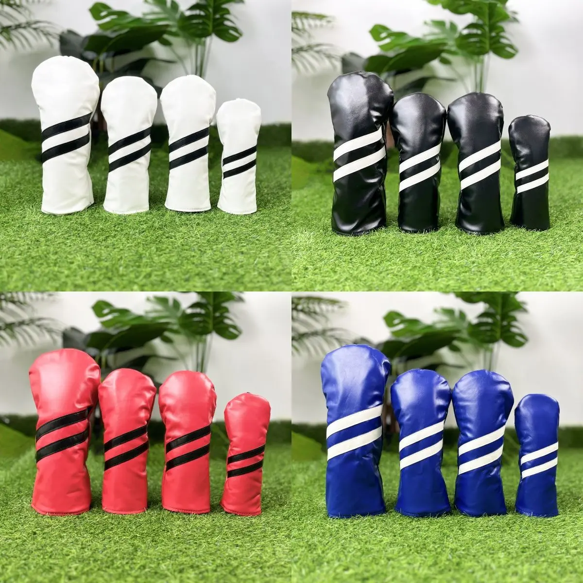 Black and White New Fashion Golf Club Sleeve Wooden Pole Sets Rod Head Cover Driver Golf Iron Bar Ball Head Protection Sleeve Qgt24120