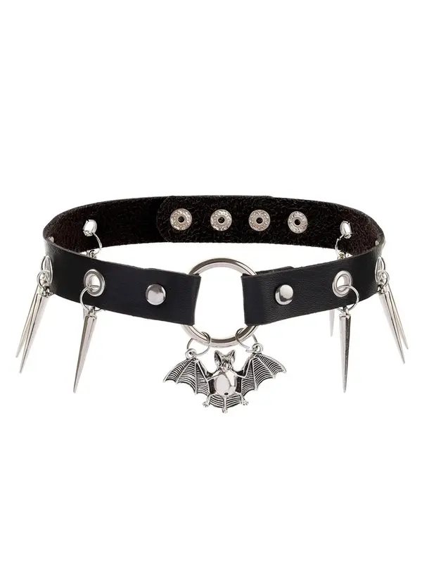 Punk Gothic Style Butterfly & Spider Design Choker, Fashionable PU Leather Choker for Women & Men, Trendy All-match & Exquisite Jewelry for Birthday Gift 6