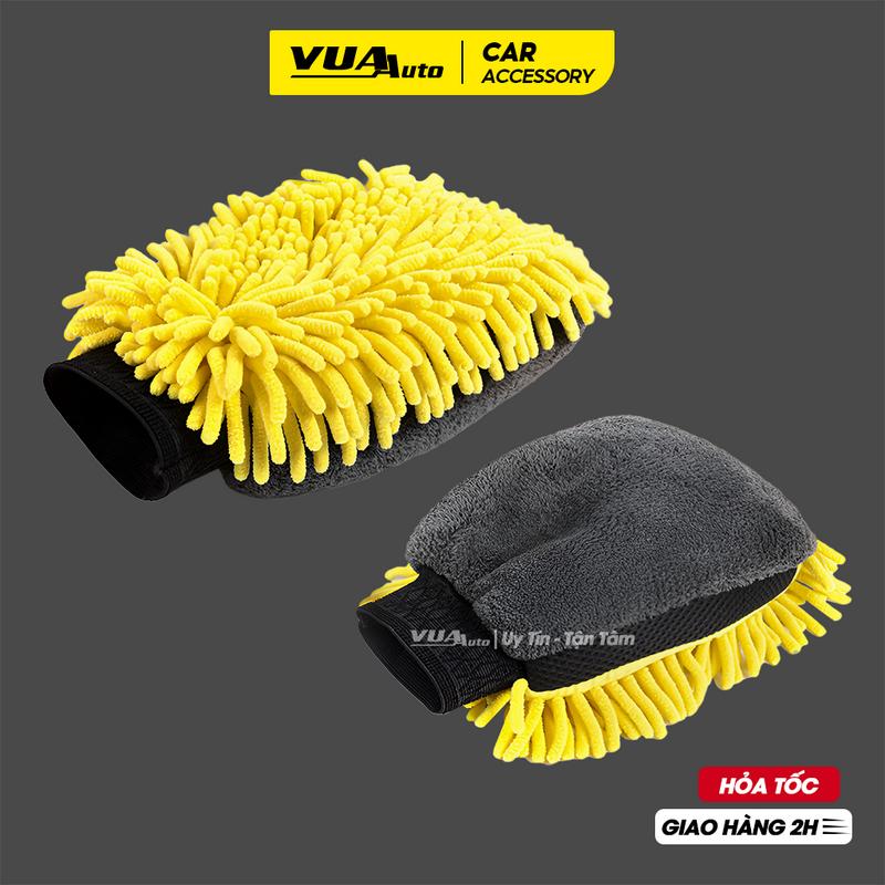  Bao tay rửa xe ô tô găng lau chuyên dụng đa năng VuaAuto chất liệu khăn lau microfiber loại 1 siêu dày mềm mịn sản phẩm Phụ Kiện Lau Xe không thể thiếu 