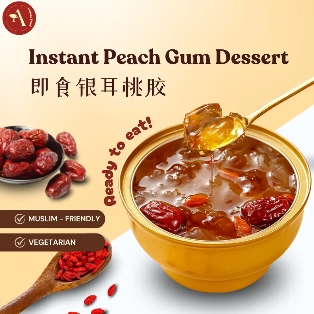 AHT Instant Peach Gum Snow Fungus Dessert (260g)  Ready to Eat Peach Gum Snow Fungus Makanan Segera