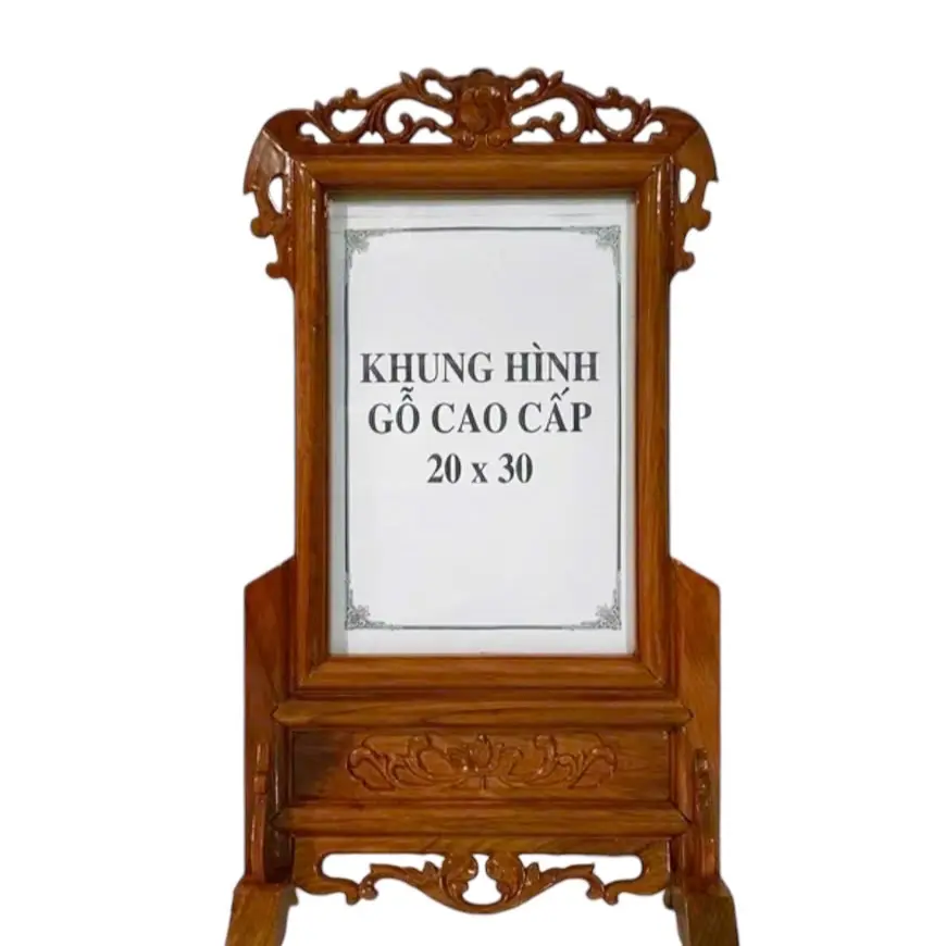 Khung Hình gỗ hương trang trí Bàn Gia tiên Khung Tranh