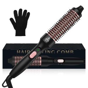 32mm Thermal Brush 1.25 Inch Hair Curler, Straight & Curls & Comb 3 in 1 Multifunctional Round Brush Heated Brush, 200°c Hair Styling Tool for Beginners, Holiday Gift, Straightener Brush, Roller Straightener, Multifunctional Styler, Cordless Straightener