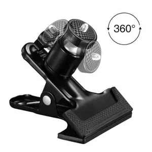 CLAMP JEPIT WITH BALL HEAD HOLDER MOUNT CLIP MULTIFUNGSI (RINGLIGHT / BACKGROUND / FLASH / LAMPU FOTOGRAFI) ALPHA ACC