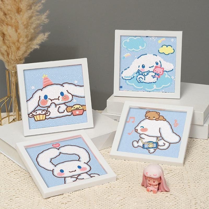 Product Introduction of Cinnamoroll Diamond Painting Sanrio Edition + Bingkai foto Cartoon Lotso  Full Round Drill Rhinestone Mosaic Picture  cutie pop  Anak  Kerajinan Mainan Anak diy diamondpainting kit 29