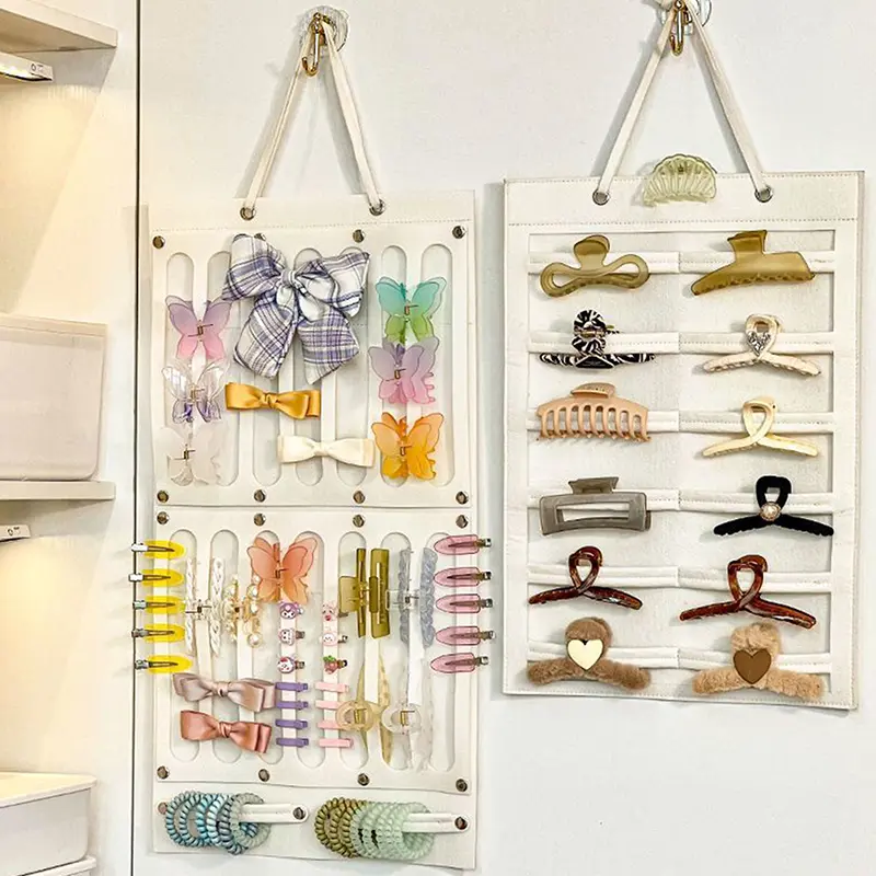[xtv]Hair Bows Holder Organizer Hanging Wall Large Capacity Hair Clips Storage Headband Display Accessories for Girls Bady Room Decor
