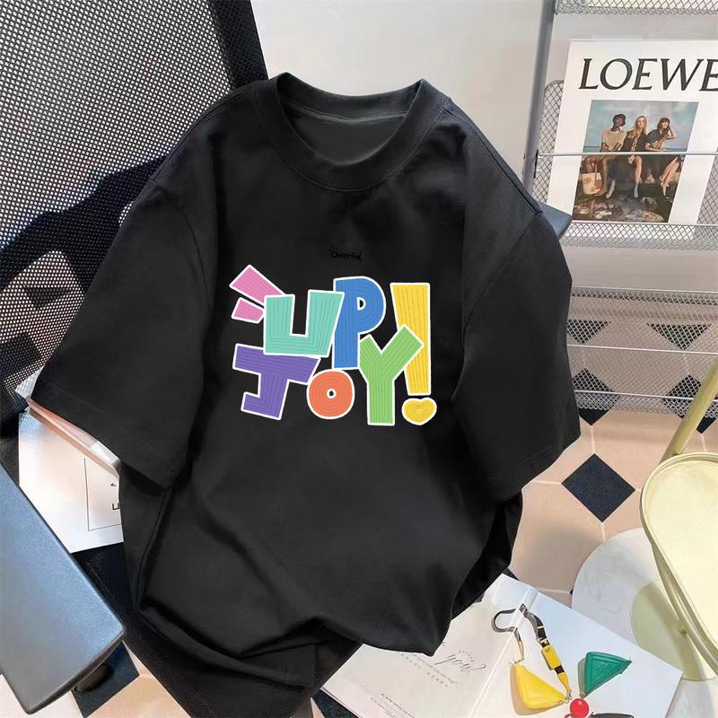 Product Introduction of Limited-Time Discount Youth Summer Short-Sleeved T-shirt Cartoon Print Half Sleeve Shirt Loose All-Matching round Neck T-shirt Clothing Women's Clothing 22