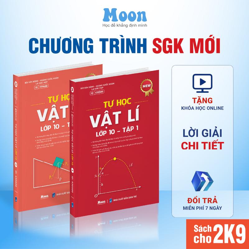 Combo Sách tự học Vật lý lớp 10 chuẩn chương trình mới moonbook