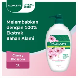 Palmolive Naturals Milk & Cherry Blossom Sabun Mandi Melembabkan & Merawat Kulit, Sabun Mandi pH Seimbang, Sabun Mandi untuk Kulit Kering 1L All Pack