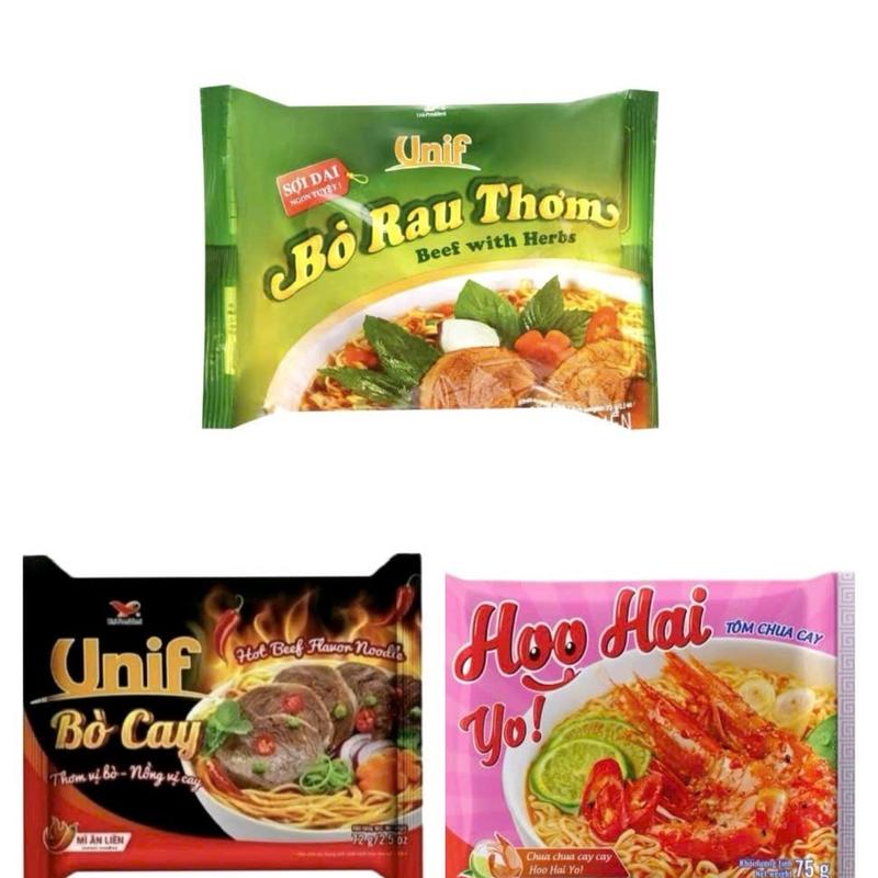 Combo 30 gói Mix 3 Vị (10 gói mì Bò Rau Thơm + 10 gói Bò Cay + 10 gói Tôm Chua Cay)