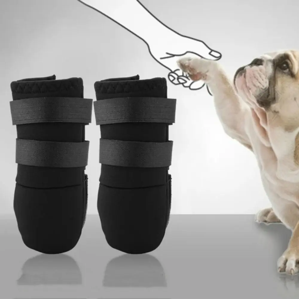 2pcs/set Pet Boots Adjustable Dog Paw Protector Soft Breathable Dog Shoe Cover Anti Scratch Dog Anti-slip Shoes For Dog Forefoot