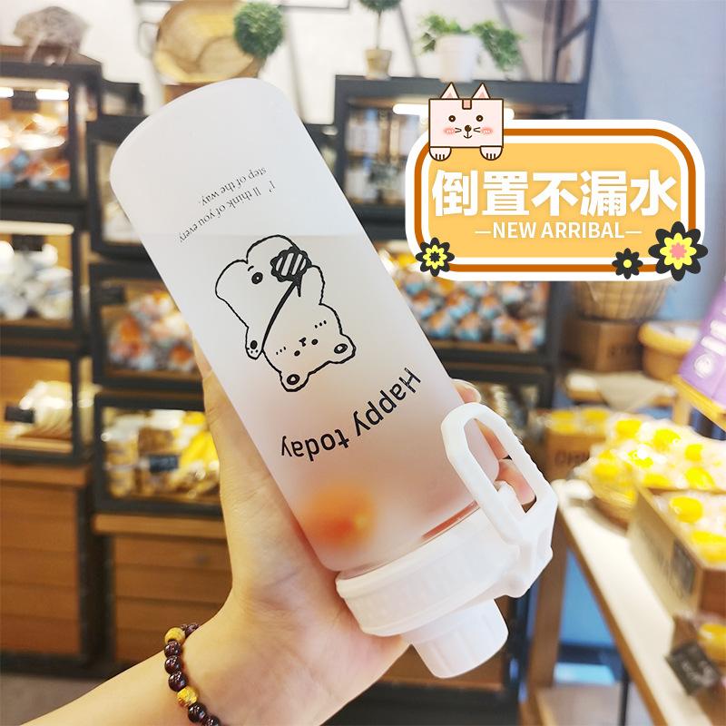 Product Introduction of Cốc Thủy Tinh Nhám, Cá Nhân Hóa Sáng Tạo, Phong Cách Cô Gái Trẻ, Người Nổi Tiếng Trên Internet, Cốc Có Ống Hút, Thích Hợp Cho Phụ Nữ, Dễ Thương Và Cầm Tay Cốc Học Sinh 4