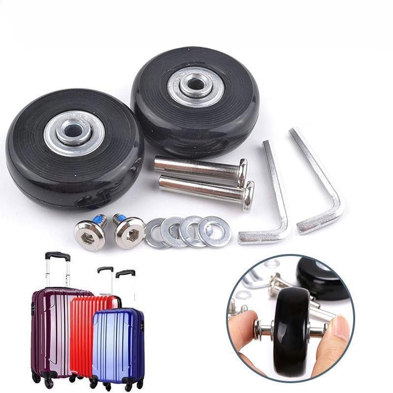 【4 PCS】Roda Koper Pengganti Karet Luggage Replacement Wheel 40 45 50 60 x 18 mm Rubber Suitcase Wheels Set Roda Koper Pengganti 40 45 50mm Luggage Replacement Wheel Wheels Roda Koper Replacement Pengganti 3