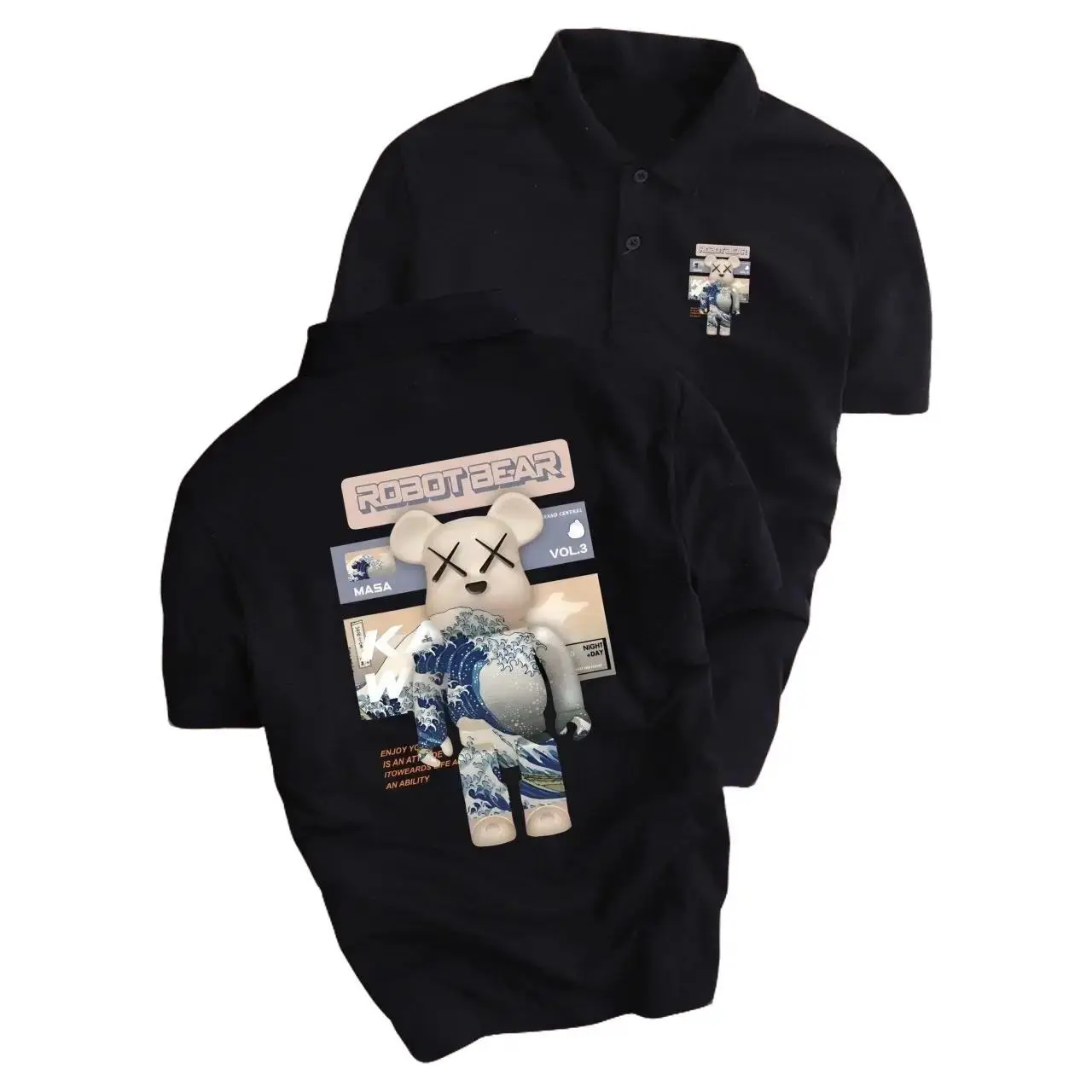 ÁO POLO Robot beat chất vải cá sấu thoáng mát Nam Menswear