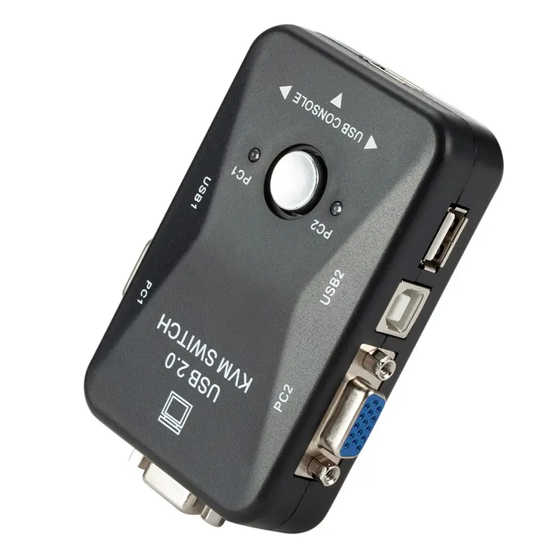 Hộp Công tắc KVM, 2 cổng USB 2.0, với chuột và bàn phím, video VGA, cho PC 3