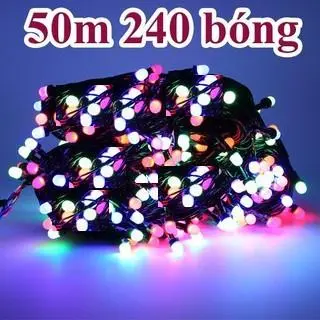 50m dây đèn led trang trí ngoài trời chống nước 240 bóng led,đèn chớp trang trí