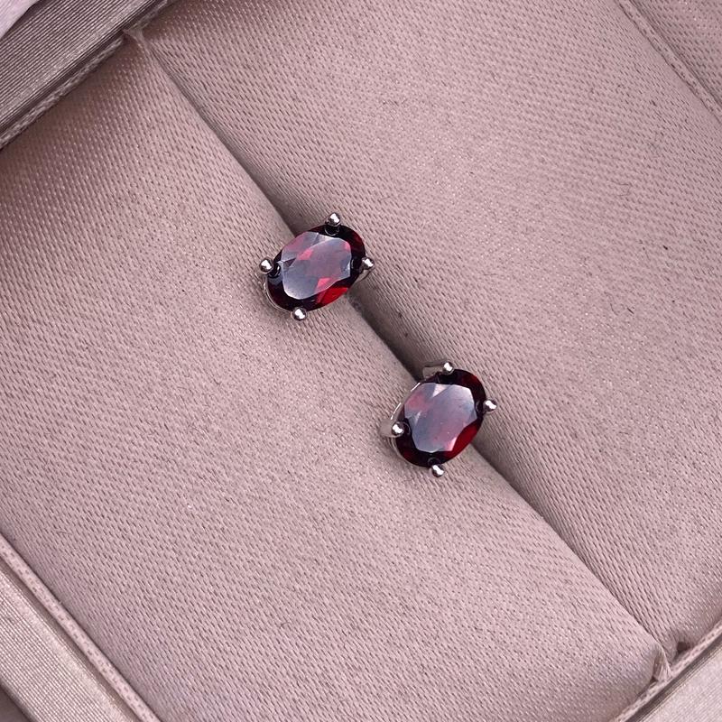 Product Introduction of Amethyst Garnet Citrine Blue Topaz Peridot Earrings S925 Silver Inlaid Classic Women's Earrings 6