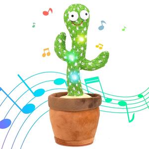 Dancing Cactus Talking Cactus Baby Toy, Repeats What You Say Wriggle Singing Cactus Toy, Electric Plush Speaking Cactus Toy, Birthday Gift For Boys & Girls