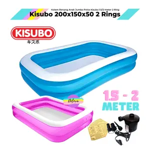 Kisubo 2 Meter 155 cm Kolam Renang Anak Jumbo Kotak KSB 155 KSB 200 Lem